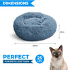 Round Cat Bed Dogs Bed House Kennel Pet Mats Soft Long Plush Mat