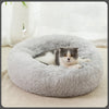 Round Cat Bed Dogs Bed House Kennel Pet Mats Soft Long Plush Mat