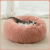 Round Cat Bed Dogs Bed House Kennel Pet Mats Soft Long Plush Mat