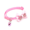 Plaid Print Puppy Dogs Adjustable Bow Tie Nylon Collar Pet Supplies