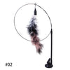 Handfree Bird/Feather Cat Wand with Bell Powerful Suction Cup Interactive