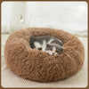 Round Cat Bed Dogs Bed House Kennel Pet Mats Soft Long Plush Mat