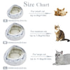 Winter Long Plush Pet Cat Bed Round Cat Cushion Cat House 2 In 1 Warm