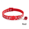 Pet Collar With Bell Cartoon Footprint Colorful Dog Puppy Cat Accessories