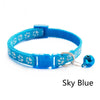 Pet Collar With Bell Cartoon Footprint Colorful Dog Puppy Cat Accessories