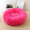 Round Cat Bed Dogs Bed House Kennel Pet Mats Soft Long Plush Mat