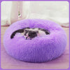 Round Cat Bed Dogs Bed House Kennel Pet Mats Soft Long Plush Mat