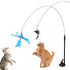 Handfree Bird/Feather Cat Wand with Bell Powerful Suction Cup Interactive