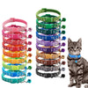 Pet Collar With Bell Cartoon Footprint Colorful Dog Puppy Cat Accessories